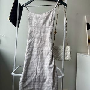 Brandie Melville checkered pink dress